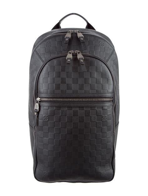 lv michael backpack leather|LOUIS VUITTON Damier Infini Michael Backpack Black.